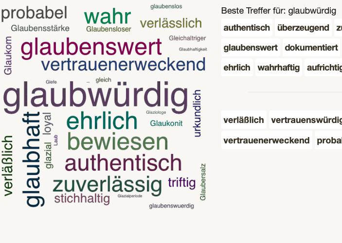 glaubwürdig und überzeugend